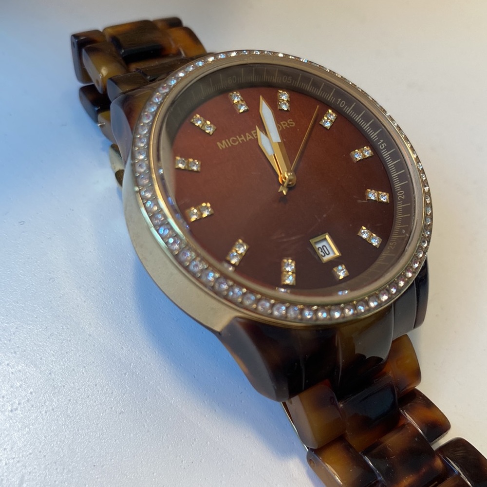 Michael Kors Tortoise and Gold watch